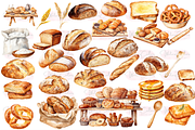 Baked Bakery Collection Clipart, a Food Illustration by Watercolor Digital (Thumbnail 2 of 9)