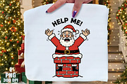 Funny Santa Stuck in Chimney Christm, an Illustration by Daily.Designs (Thumbnail 10 of 10)