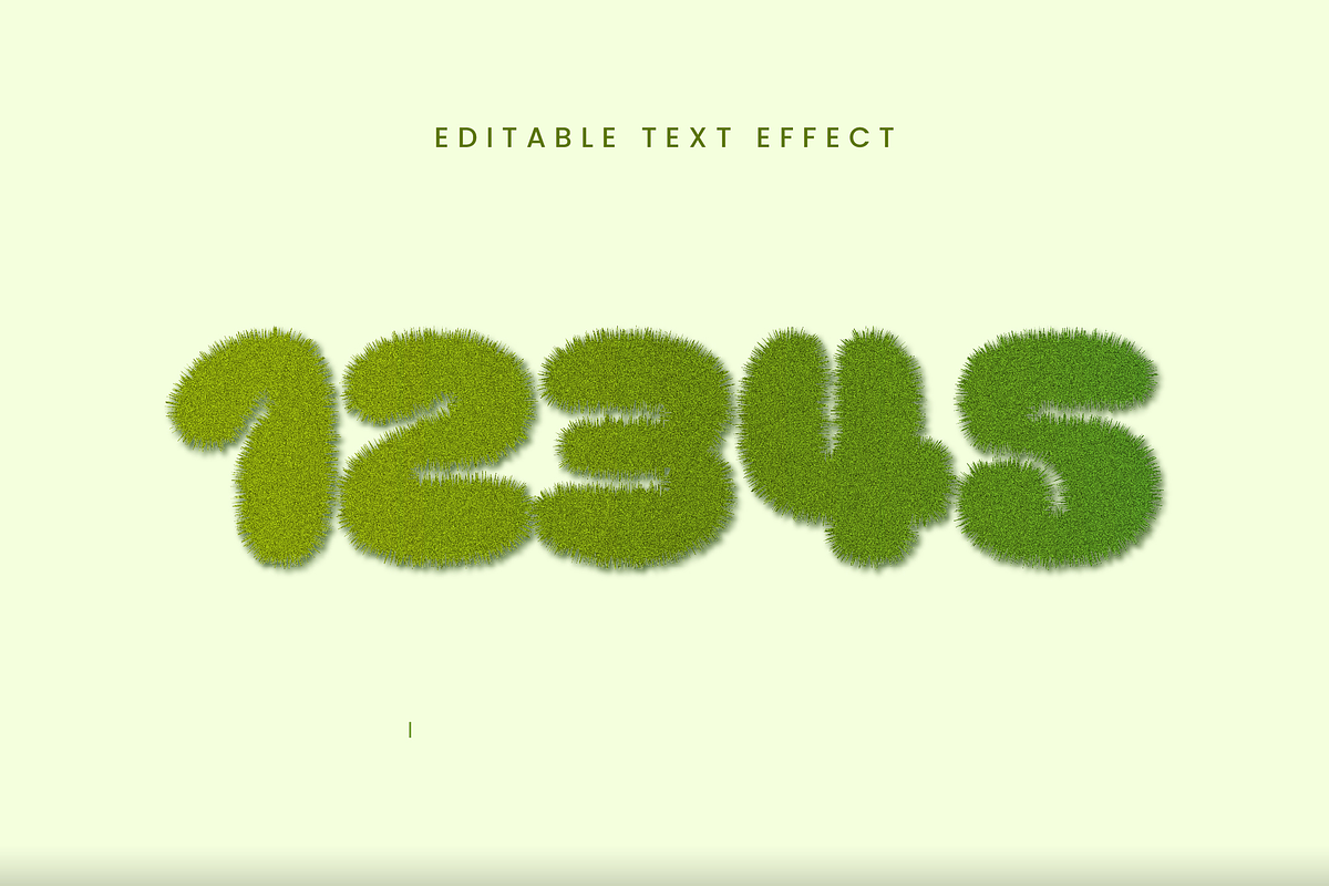 Green Grass Rounded Text Effect preview 2