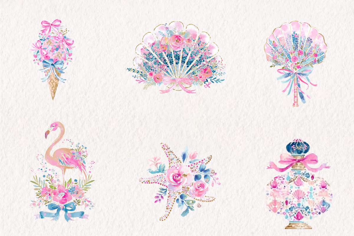 Unique Summer Mosaic Style Coquette, a Work Illustration by CreationArt (Photo 2 of 7)