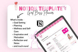 Girl Boss Planner Notion Template