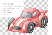 Little Racer, Watercolor Clipart, an Illustration by MockupWizard (Thumbnail 5 of 6)