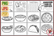 Mexican Food Coloring Pages, a Food Illustration by EduEnrich (Thumbnail 2 of 3)