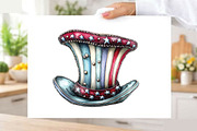 4th of July Top Hat Clipart Bundle., an Illustration by SVGArt (Thumbnail 7 of 9)