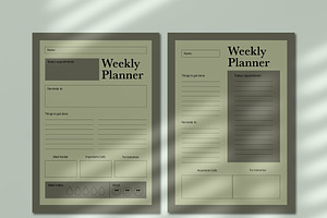 Green Minimal Planner