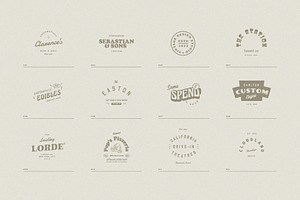 Editable Retro Logo Collection X30