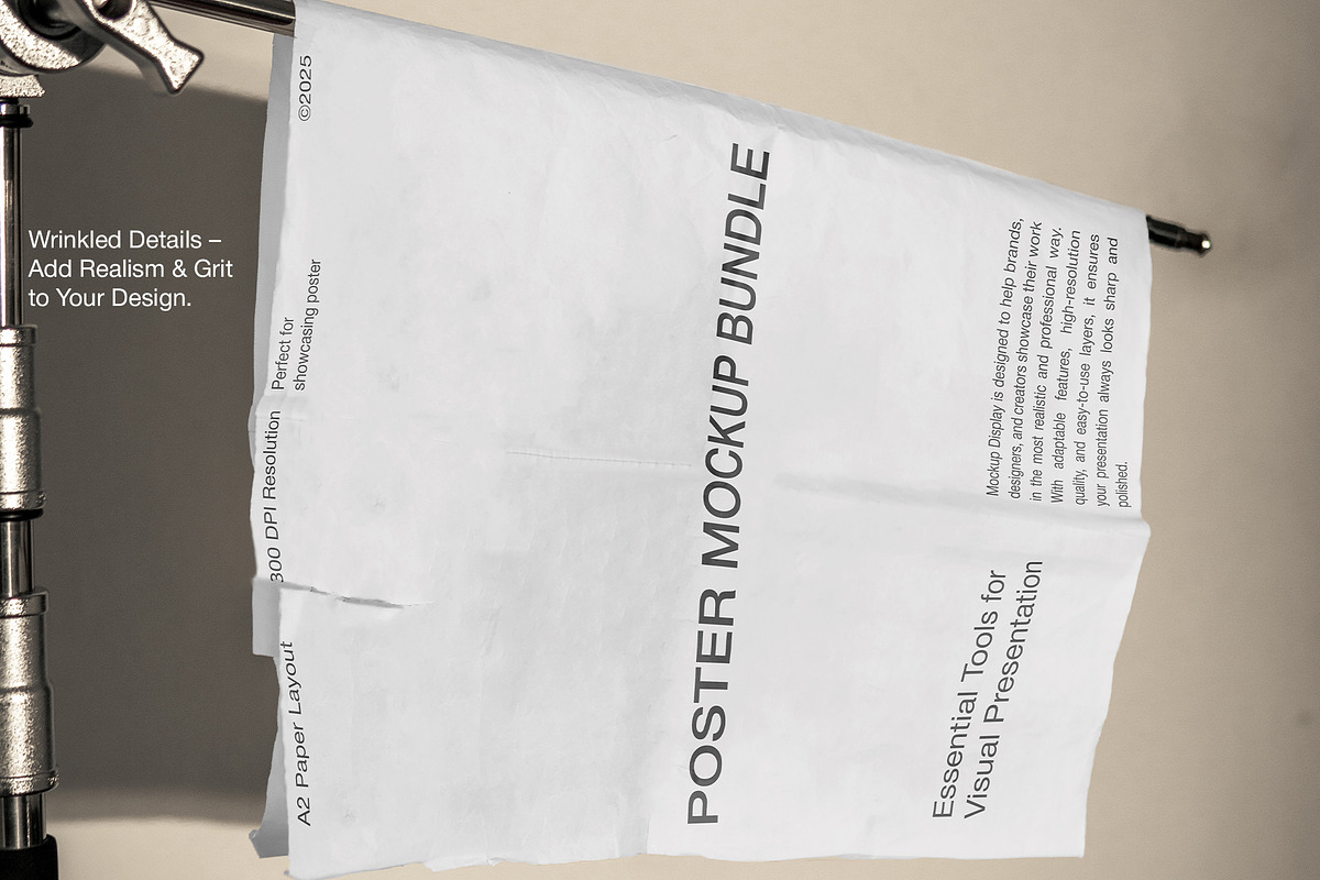 A2 Hanging Poster Mockup Set, an Advertising Mockup by Mocktopia (Photo 4 of 10)