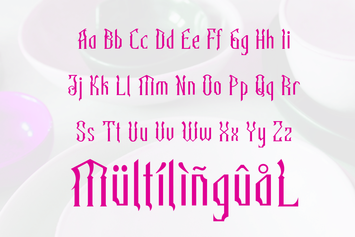 Melamine - Blackletter Font, a Blackletter Font by haniefart (Photo 5 of 7)