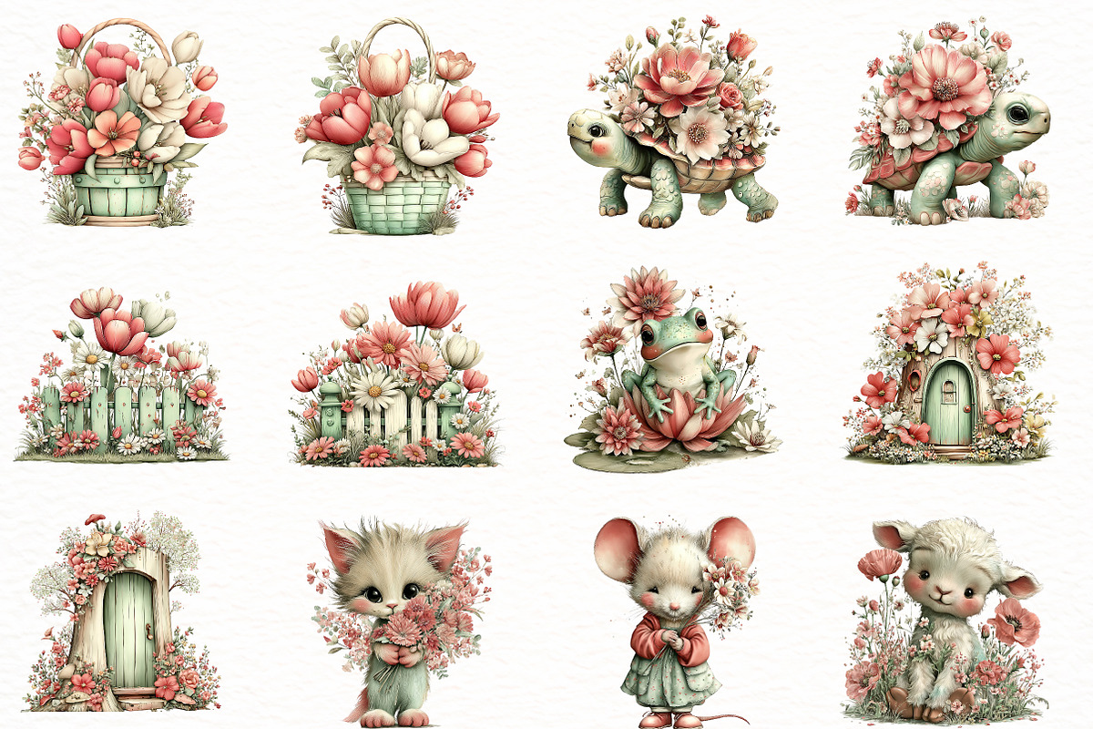 Whimsical Spring Clipart, an Illustration by Designworld (Photo 5 of 8)