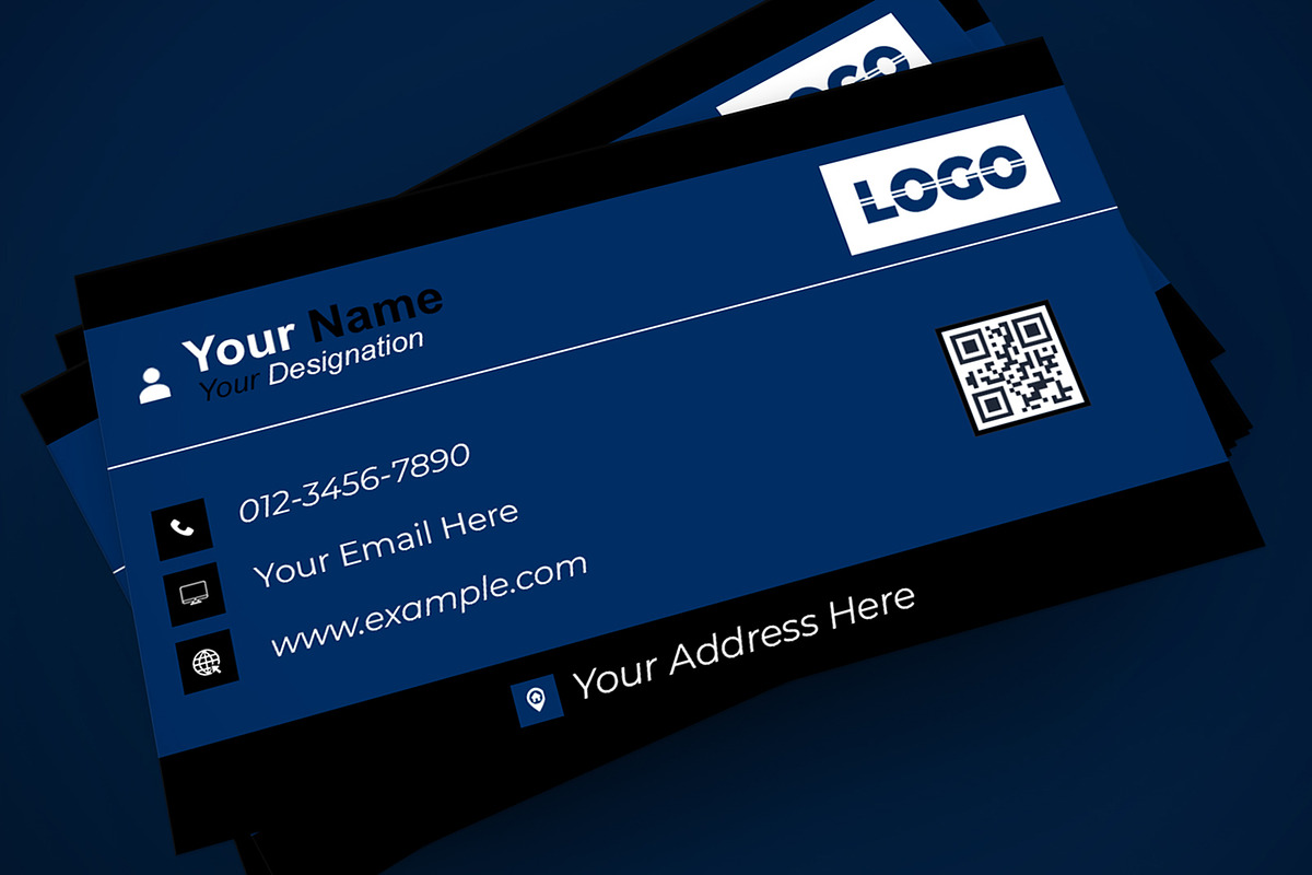 Minimal Corporate Card PSD preview 6