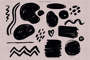 Inky Flowers Doodle Stamps Procreate