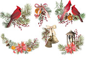 Christmas holiday clipart, a Seasonal Illustration by Vasmila (Thumbnail 4 of 12)
