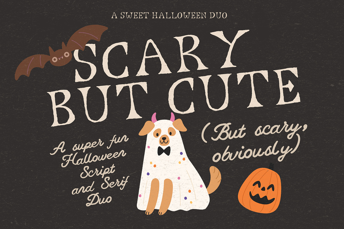 Cute Handwritten Halloween Font Duo, a Handwritten Font by Laras Wonderland (Photo 1 of 10)