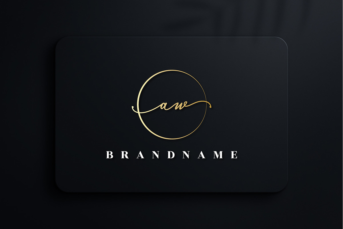 Letter AW handwritten signature logo, a Branding & Logo Template by ...
