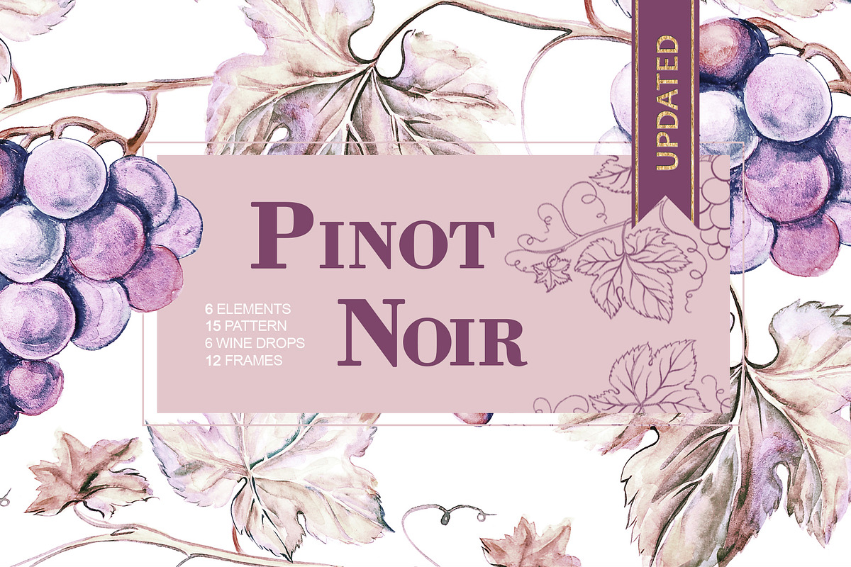 50% OFF. Pinot Noir Grapes, a Food Illustration by Kotkoa (Photo 9 of 9)