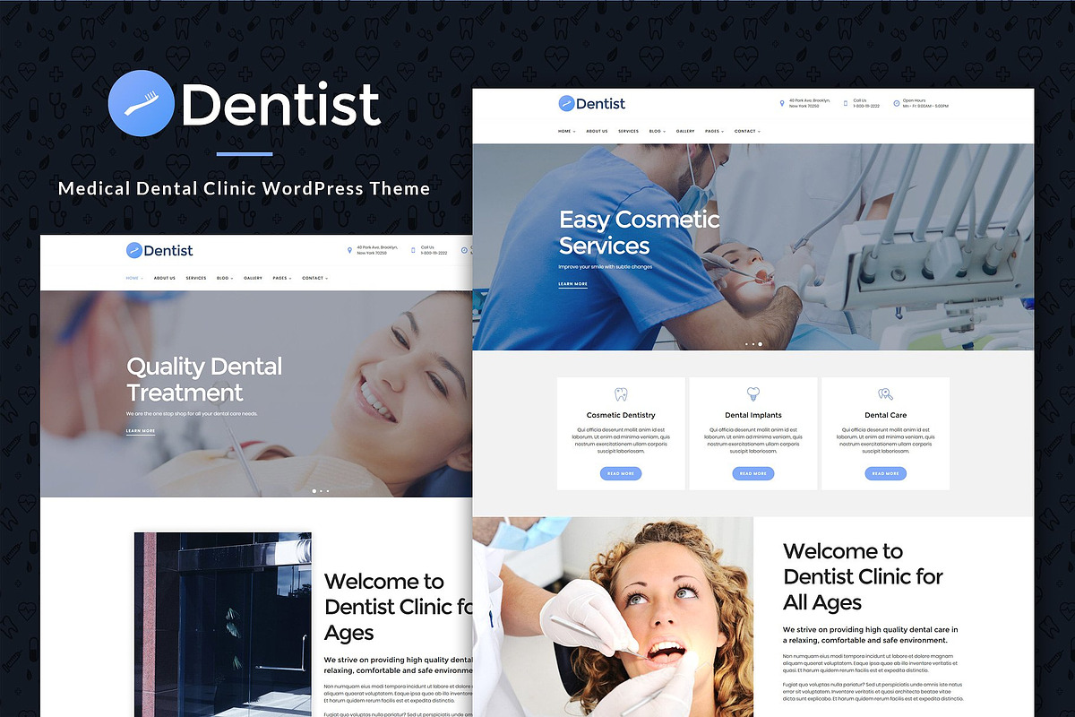 Dentist Dental Clinic Medical Theme, a WordPress Template by MatchThemes (Photo 1 of 2)