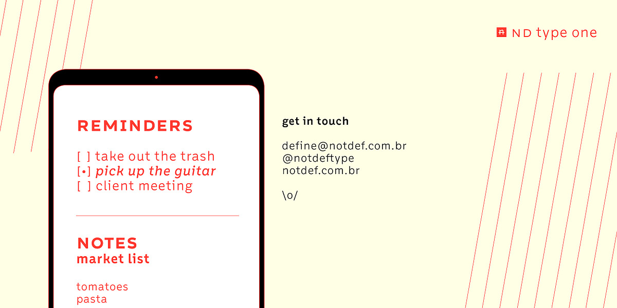 nd type one, a Sans Serif Font by Notdef Type (Photo 11 of 12)