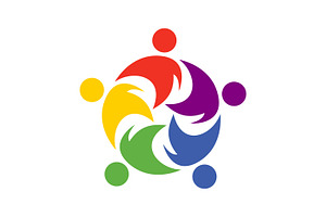Colorful Teamwork Circle, a Branding & Logo Template by Saba Vector