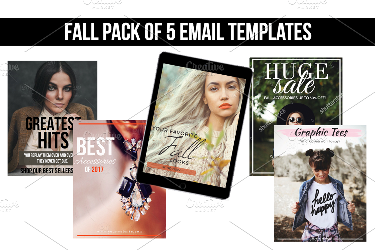 Fall Email Templates (5 Pack), an Email Template by Ivy & Web Creatives