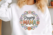 Praying Mama Floral Png, Mothers Day, an Illustration by Designking (Thumbnail 3 of 6)