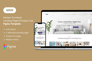 VIOR - Modern Furniture Landing Page