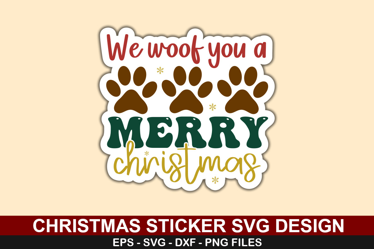 Christmas Sticker SVG Bundle, a Texture Graphic by crative8112 (Photo 7 of 7)