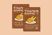 Thanksgiving Flyer Set, a Flyer Template by Patria Ari (P4tcreativa) (Thumbnail 2 of 4)
