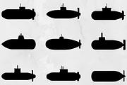 Submarine Silhouette SVG, a Technology Illustration by newminddesign (Thumbnail 1 of 3)