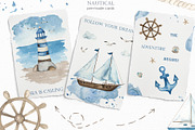 Nautical BUNDLE watercolor, a Transportation Illustration by Marina Ermakova (Thumbnail 12 of 21)