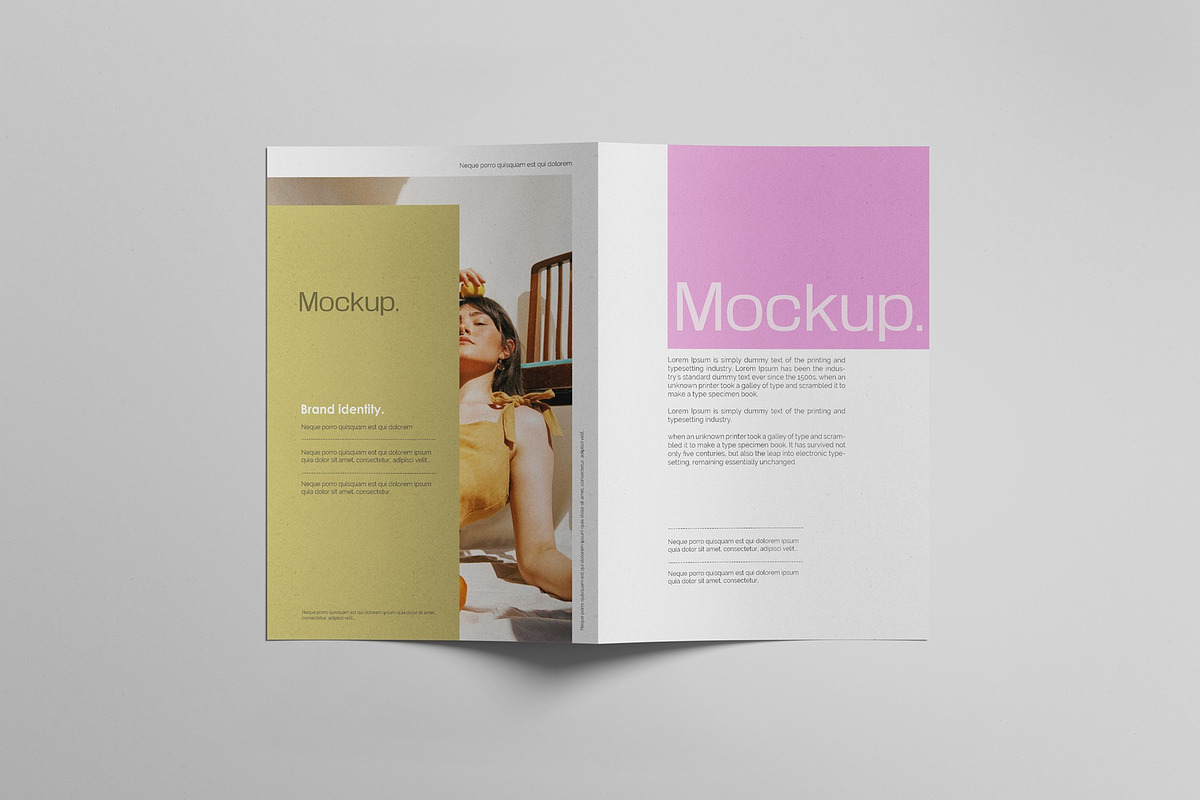 A4 Bifold Brochure Mockup, an Advertising Mockup by Tahtagraphic (Photo 8 of 9)