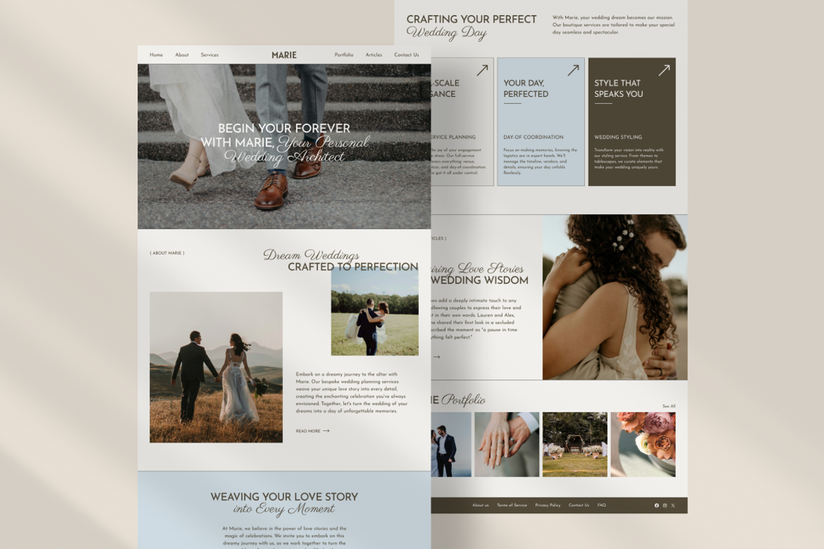 Wedding Planner Landing Page, an UI Kit Template by Rahardi Creative (Photo 2 of 4)