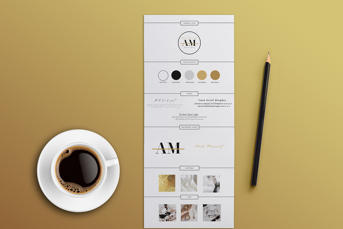 Brand Board Template PSD + Canva, a Presentation Template by Ciera Design Templates (Photo 6 of 8)