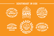 Southeast - Sturdy Display Font, a Sans Serif Font by Mahaffey Design Co.  (Thumbnail 4 of 4)