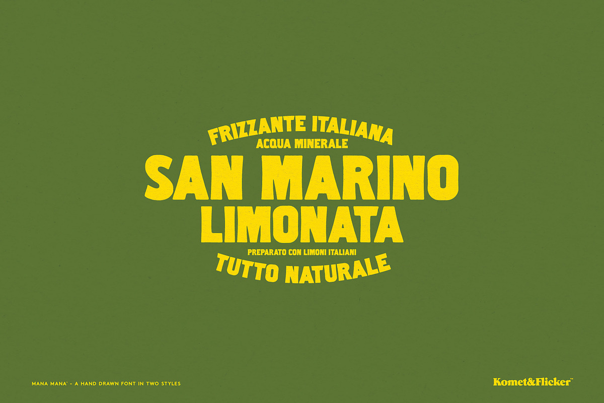 Mana Mana - A Handmade Font, a Sans Serif Font by Komet & Flicker (Photo 12 of 13)