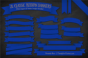 Royal Blue Ribbon Banner Clipart, an Illustration by Amanda Ilkov (Thumbnail 2 of 4)