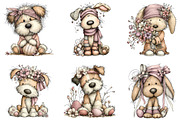 Whimsical Easter Dogs Clipart, an Illustration by CraftArtStudio (Thumbnail 6 of 6)