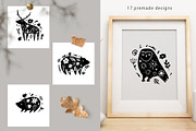 Folk Animal Illustrations, a Graphic by danceyourlife (Thumbnail 5 of 12)