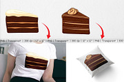 Chocolate Cake Slice Clipart, a Graphic by Artnoy (Thumbnail 4 of 5)