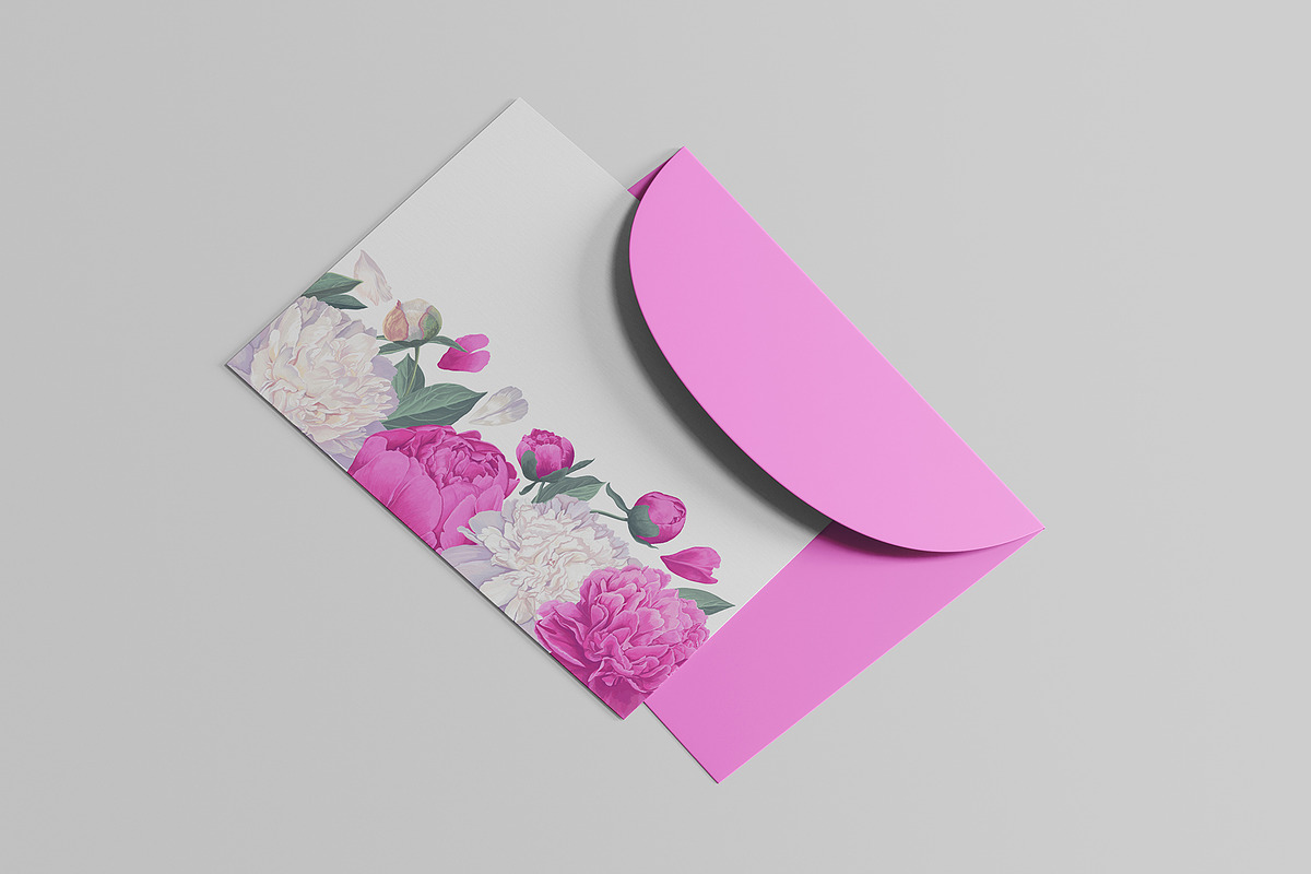 White & Pink Realistic Peonies Set, an Illustration by MarynaPetrovska (Photo 14 of 23)