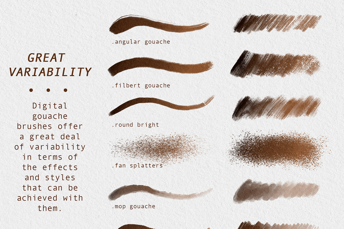 Gouache Brushes For Procreate, a Brush Add-On by BrushArchive (Photo 9 of 11)