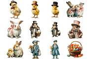 Vintage Easter Clipart, an Illustration by DreamArtGraphic (Thumbnail 2 of 4)