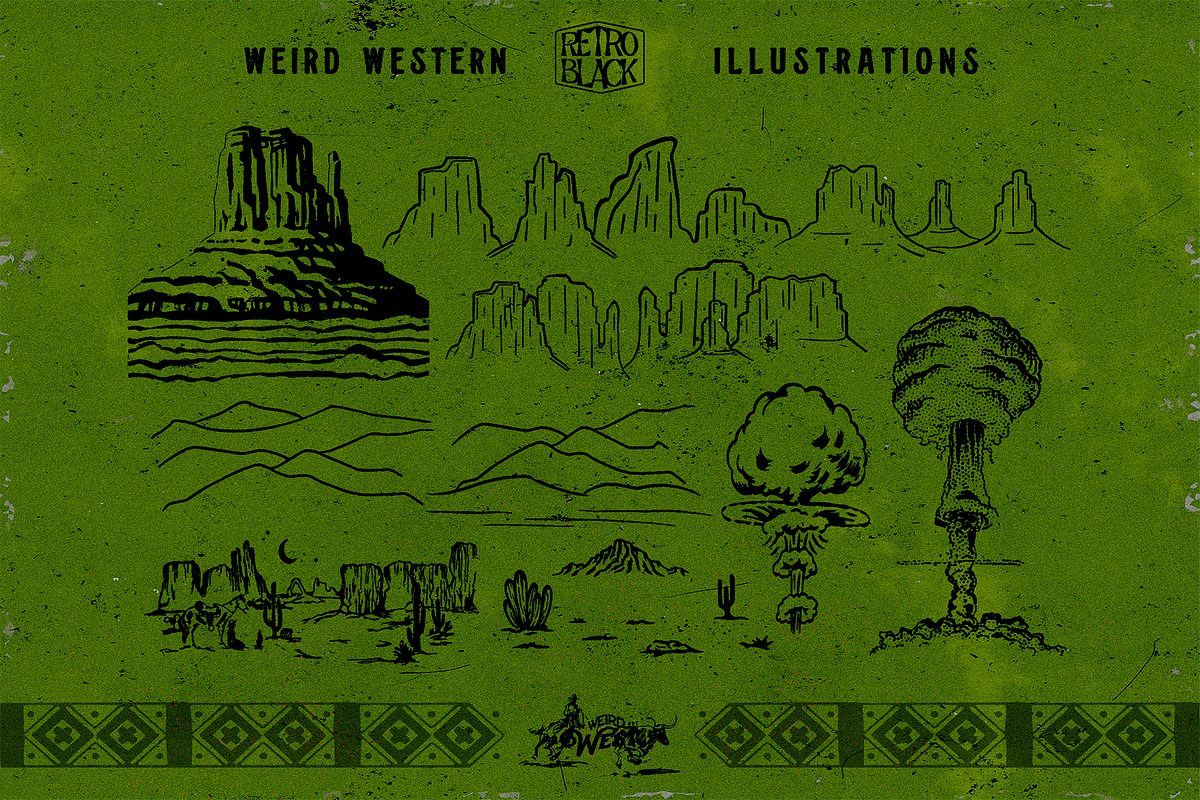 320 Western Icons and Illustrations, an Object Graphic by Retro Black ...