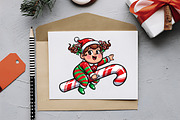 Cute Holiday Girls Funny Christmas, an Illustration by RobertsArt (Thumbnail 2 of 7)