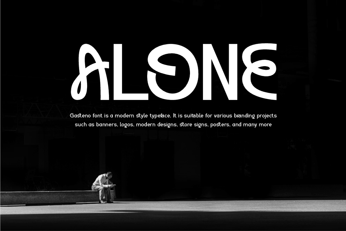 Gasteno - Experimental Unique Font, a Sans Serif Font by QR Design Studio (Photo 2 of 14)