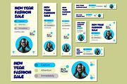 New Year Fashion Web Banner Ads, an UI Kit Template by CreativeShaper (Thumbnail 1 of 4)