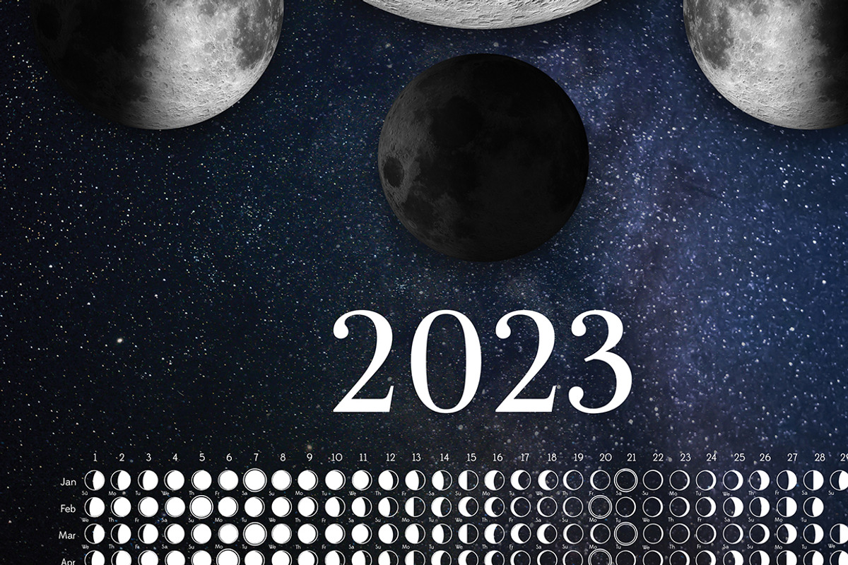 Moon Calendar 2023 Real, a Stationery Template by land art (Photo 3 of 3)