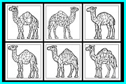 Stained Glass Camel Coloring Pages, an Object Illustration by protabsorkar11 (Thumbnail 5 of 6)