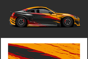 Car wrap vector graphic  for racing, a Texture Illustration by CarWrap design