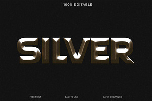Silver 3D Text Effect PSD, a Layer Style Add-On by Imamul001