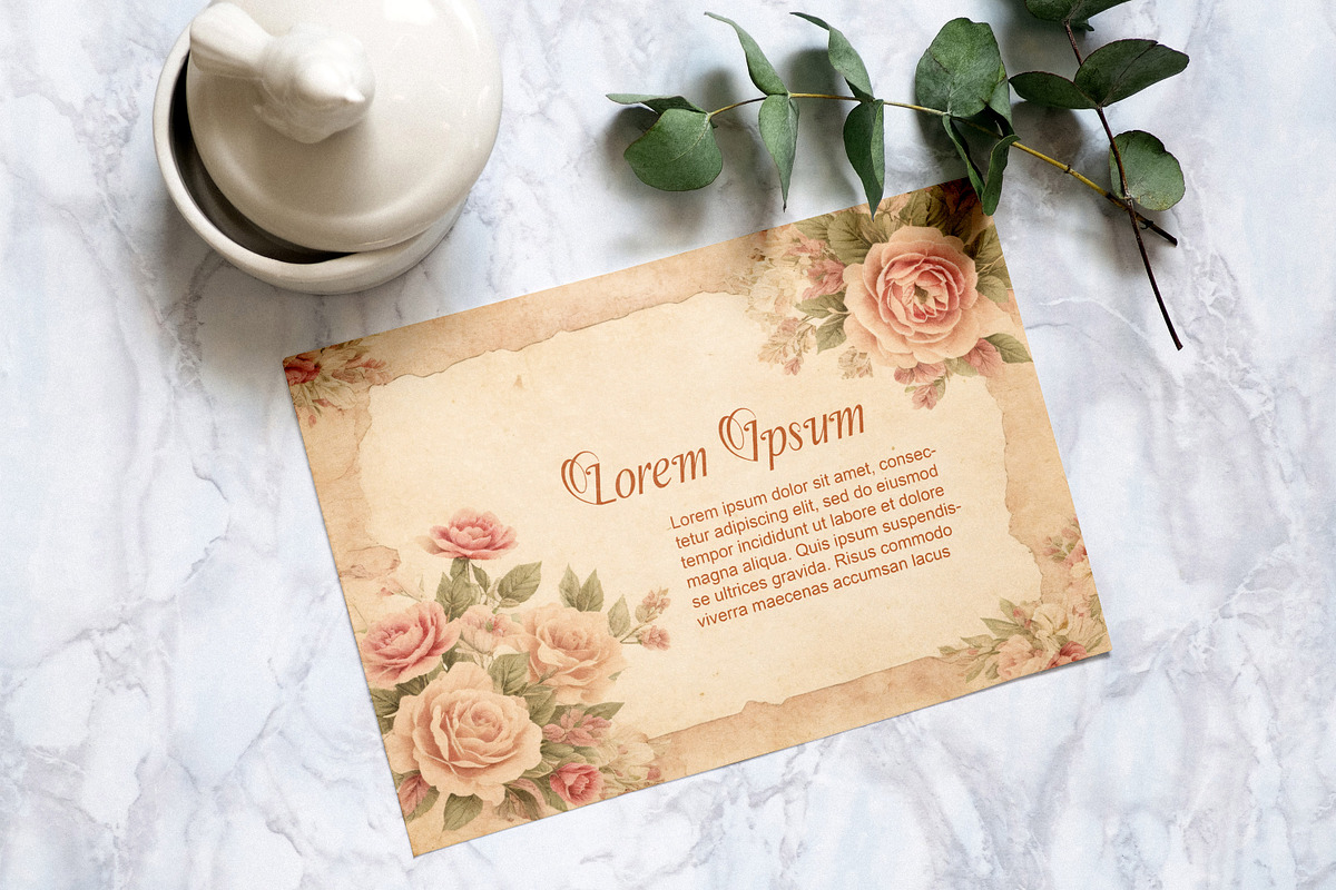 Vintage Floral Border Background, a Texture Graphic by Forhadx5 (Photo 2 of 8)